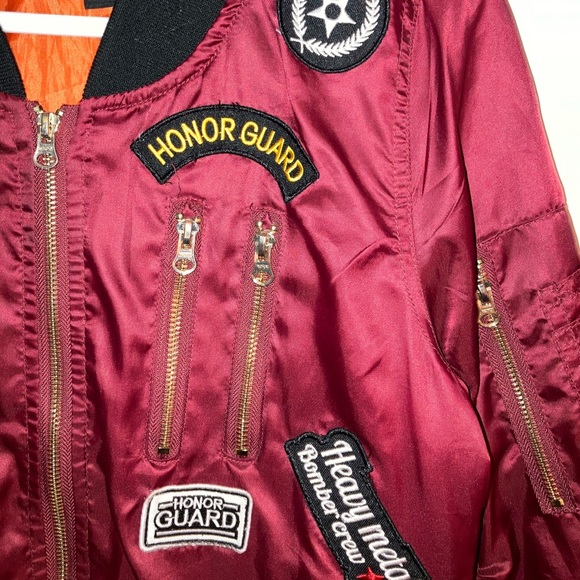 Red Fox Women’s Bomber Jacket with Patches (NOT insulated) - Picture 2 of 7